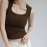 Crop Top Sleeveless Stretch Basic Camisole for Summer Hot Sexy Girl Vest Cotton Women